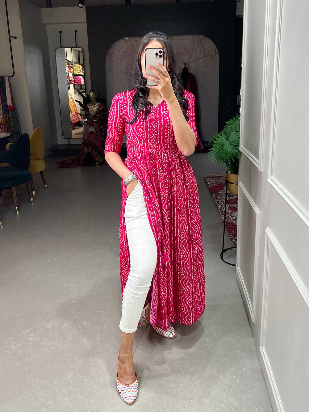 Pink - Silk Cotton - Hand Embroidery - Kurti – N I R A A S